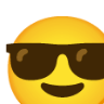The 😎 emoji rendered in a small square. The bottom and right sides of the emoji are cropped slightly.